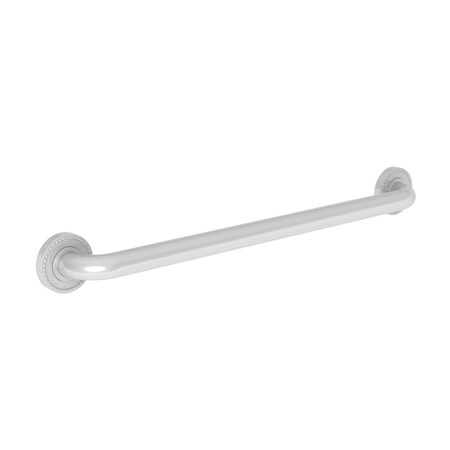 Newport Brass 27" L, Two Post, Solid Brass, 24" Grab Bar in White, White 1020-3924/50